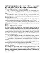 TRÁCH NHIỆM CỦA KIỂM TOÁN VIÊN VÀ CÔNG TY KIỂM TOÁN ĐỘC LẬP  ĐỐI VỚI BCKT PHÁT HÀNH