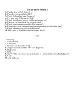 Câu đố Tiếng Anh số 1