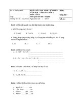 đề thi học sinh giỏi lớp 2 lần 1