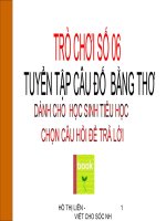 câu đố tiểu học