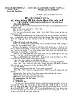 Hồ sơ công nhận trường TH chuẩn MD I