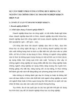 SỰ CẦN THIẾT PHẢI TĂNG CƯỜNG HUY ĐỘNG CÁC NGUỒN TÀI CHÍNH CHO CÁC DOANH NGHIỆP KH&CN HIỆN NAY