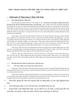 THỰC TRẠNG MẠNG LƯỚI TIÊU THỤ CỦA TỔNG CÔNG TY THÉP VIỆT NAM