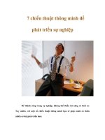 7 chiến thuật thông minh để phát triển sự nghiệp