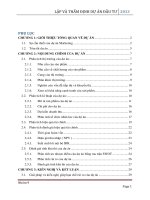 LẬP VÀ THẨM ĐỊNH DỰ ÁN ĐẦU TƯ