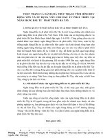 THỰC TRẠNG VÀ ĐÁNH GIÁ THỰC TRẠNG TÌNH HÌNH HUY ĐỘNG VỐN VÀ SỬ DỤNG VỐN CHO ĐẦU TƯ PHÁT TRIỂN TẠI NGÂN HÀNG ĐẦU TƯ   PHÁT TRIỂN HÀ TÂY