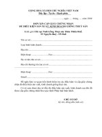 Đơn xin cấp giấy chứng nhận đủ điều kiện sản xuất