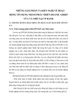 NHỮNG GIẢI PHÁP VÀ KIẾN NGHỊ VỀ HOẠT ĐỘNG TÍN DỤNG NHẰM PHÁT TRIỂN DOANH  GHIỆP VỪA VÀ NHỎ TẠI VP BANK