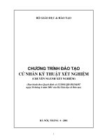 Chương trình đào tạo cử nhân kỹ thuật xét nghiệm