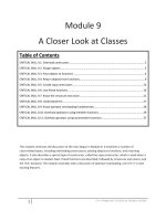 Module 9 A Closer Look at Classes