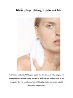 Khắc phục chứng nhiều mồ hôi
