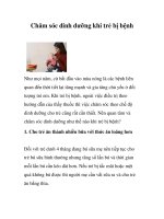 Chăm sóc dinh dưỡng khi trẻ bị bệnh