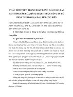 PHÂN TÍCH THỰC TRẠNG HOẠT ĐỘNG BÁN HÀNG TẠI HỆ THỐNG CÁC CỬA HÀNG TRỰC THUỘC CÔNG TY CỔ PHẦN THƯƠNG MẠI ĐẦU TƯ LONG BIÊN