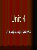 language focus Unit 4