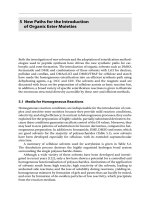 NEWPATHS FOR THE INTRODUCTION OF ORGANIC ESTER MOIETIES