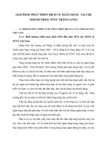 GIẢI PHÁP PHÁT TRIỂN DỊCH VỤ NGÂN HÀNG  TẠI CHI NHÁNH NHNO  PTNT THĂNG LONG