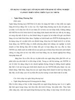 TÍN DỤNG VÀ HIỆU QUẢ TÍN DỤNG ĐỐI VỚI KINH TẾ NÔNG NGHIỆP VÀ PHÁT TRIỂN NÔNG THÔN TẠI CÁC NHTM