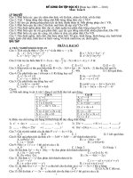 Đề cường Ôn tập Học kì I