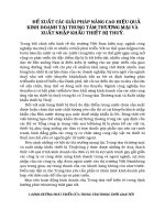 ĐỀ XUẤT CÁC GIẢI PHÁP NÂNG CAO HIỆU QUẢ KINH DOANH TẠI TRUNG TÂM THƯƠNG MẠI VÀ XUẤT NHẬP KHẨU THIẾT BỊ THUỶ