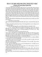 báo cáo chuyên đề đổi mới phương pháp dạy học