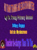 Unit six: My classroom