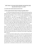 KIẾN NGHỊ VÀ GIẢI PHÁP NHẰM MỞ RỘNG THỊ TRƯỜNG KINH DOANH THẺ TÍN DỤNG CỦA NHNT