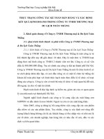 THỰC TRẠNG CÔNG TÁC KẾ TOÁN BÁN HÀNG VÀ XÁC ĐỊNH KẾT QUẢ KINH DOANH TRONG CÔNG TY TNHH THƯƠNG MẠI  DU LỊCH TOÀN THẮNG