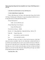 Thực trạng hoạt động tiêu thụ sản phẩm của Công ty Bia Đông nam á (SEAB)