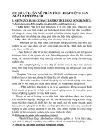 CƠ SỞ LÝ LUẬN VỀ PHÂN TÍCH HOẠT ĐỘNG SẢN XUẤT KINH DOANH