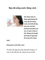 Bạn đã uống nước đúng cách