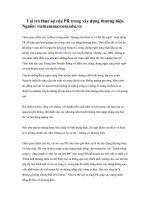 Vai trò thực sự của PR trong xây dựng thương hiệu