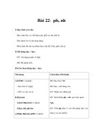 Tiếng việt lớp 1 - Bài 22: ph, nh