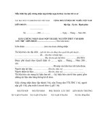 Mẫu trình bày giấy chứng nhận nộp tài liệu nguyên thuỷ vào lưu trữ cơ sở