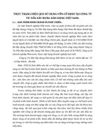 THỰC TRẠNG HIỆU QUẢ SỬ DỤNG VỐN CỐ ĐỊNH TẠI CÔNG TY TƯ VẤN XÂY DỰNG DÂN DỤNG VIỆT NAM