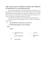 THỰC TRẠNG QUẢN LÝ THÔNG TIN TRONG QUY TRÌNH XỬ LÝ ĐƠN HÀNG CỦA CTCP BAO BÌ SÀI GÒN