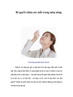 Bí quyết chăm sóc mắt trong mùa nóng