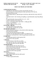 Báo cáo tháng 10 năm 2010