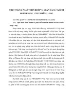 THỰC TRẠNG PHÁT TRIỂN DỊCH VỤ NGÂN HÀNG  TẠI CHI NHÁNH NHNO   PTNT THĂNG LONG