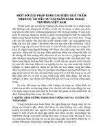 MỘT SỐ GIẢI PHÁP NÂNG CAO HIỆU QUẢ THẨM ĐỊNH DỰ ÁN ĐẦU TƯ TẠI NGÂN HÀNG NGOẠI THƯƠNG VIỆT NAM