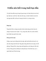 8 điều nên biết trong buổi hẹn đầu