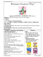 UNIT 5 SCHOOL SUBJECT A123