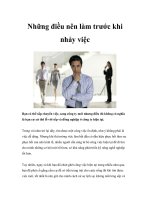 Những điều nên làm trước khi nhảy việc