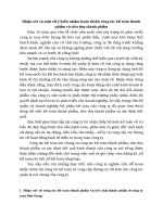 Nhận xét và một số ý kiến nhằm hoàn thiện công tác kế toán thành phẩm và tiêu thụ thành phẩm