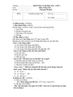 ĐỀ KT TV CHKI QUỲNH