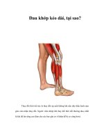 Đau khớp kéo dài, tại sao?