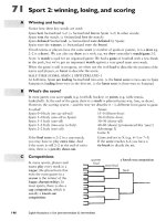 Sprot - winning, losing and scoring