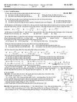 ĐỀ KIỂM TRA VẬT LÝ 11 - NC