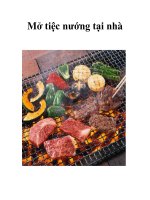 Mở tiệc nướng tại nhà