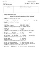 Đề khảo sát toán 8