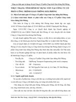 THỰC TRẠNG TÌNH HÌNH SỬ DỤNG VỐN TẠI CÔNG TY CỔ PHẦN CÔNG TRÌNH GIAO THÔNG HẢI PHÒNG